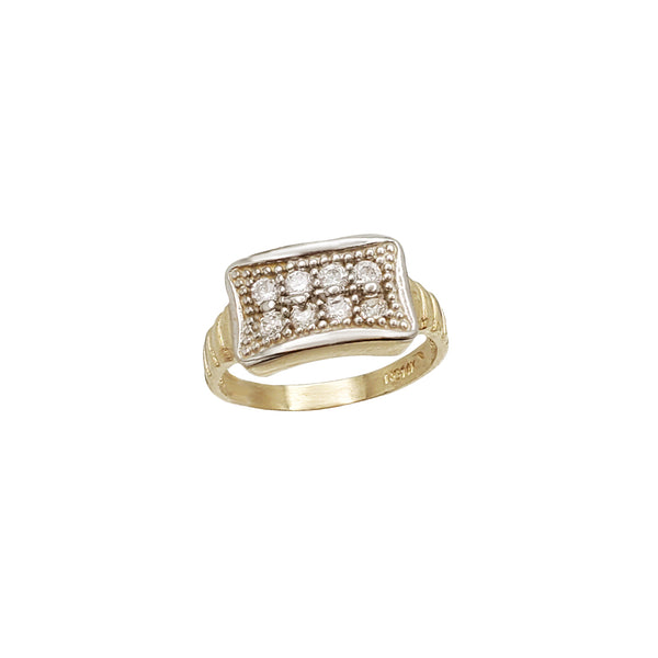 Zirconia Textured Baby-Sized Ring (14K)