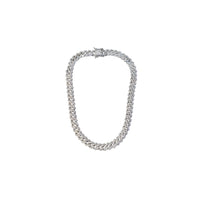 Zirconia Iced Out Monaco Chain (Silver)