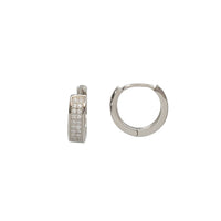 Zirconia Huggie Earrings (Silver)