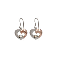 Heart Shape Fish Hook Earring (Silver)