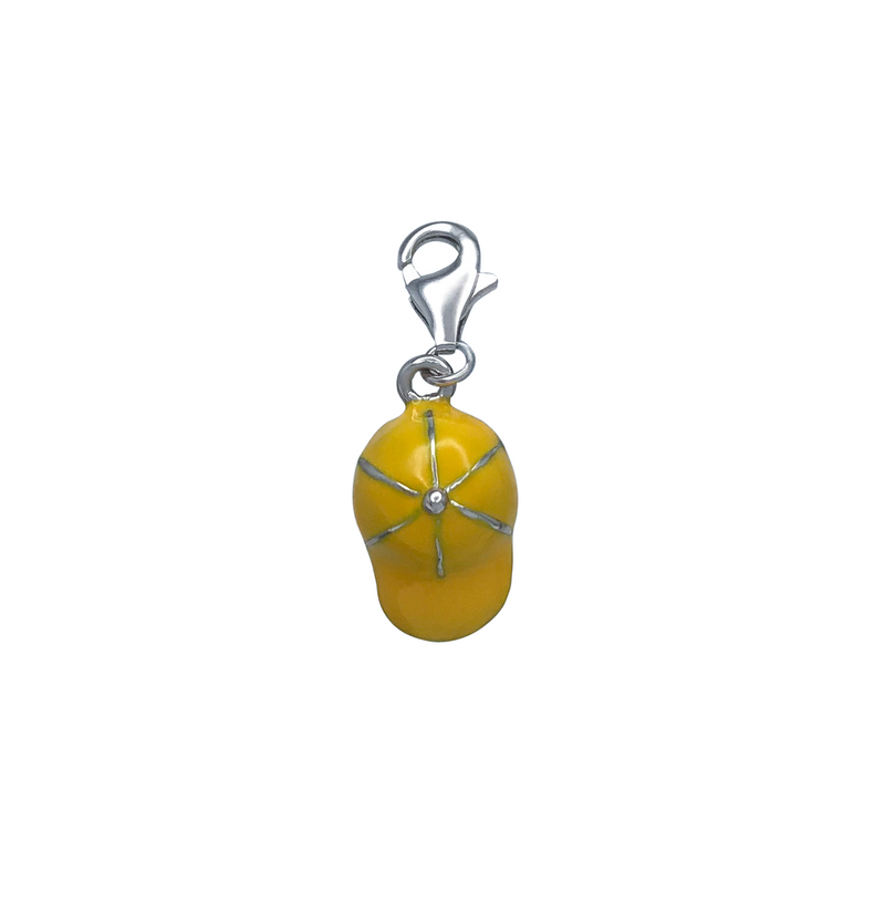 Yellow Enamel Cap Pendant (Silver)