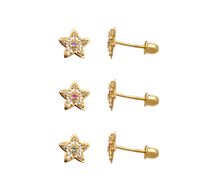 Zirconia Starfish Stud Earring (14K)