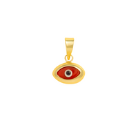 Red Evil Eye Pendant (14K)