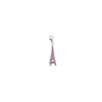 Pink Color Eiffel Tower Pendant (Silver)