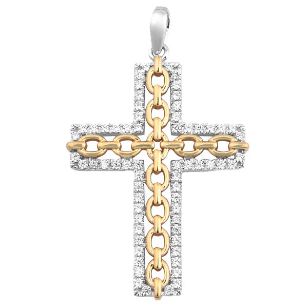 Diamond Cross Pendant (14K)