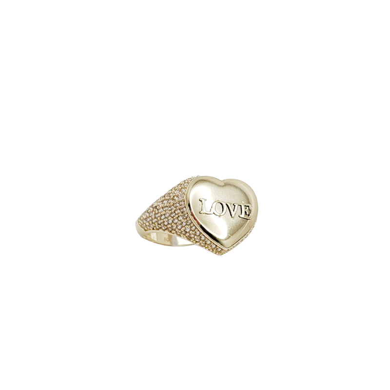 Heart " LOVE " Ring (14K)