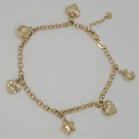 Heart Star Charm Bracelet (14k)