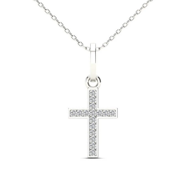 Diamond Cross Pendant (14K)