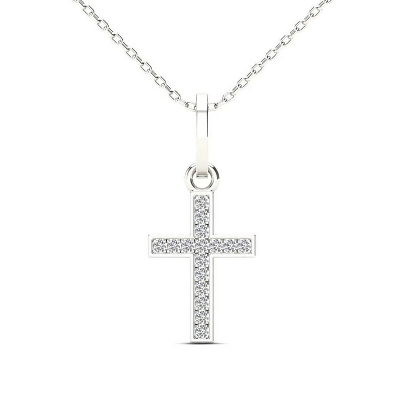 Diamond Cross Pendant (14K)