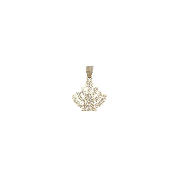 Iced-Out Menorah Pendant (14K)