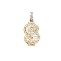 Diamond Dollar Sign Pendant (14K)