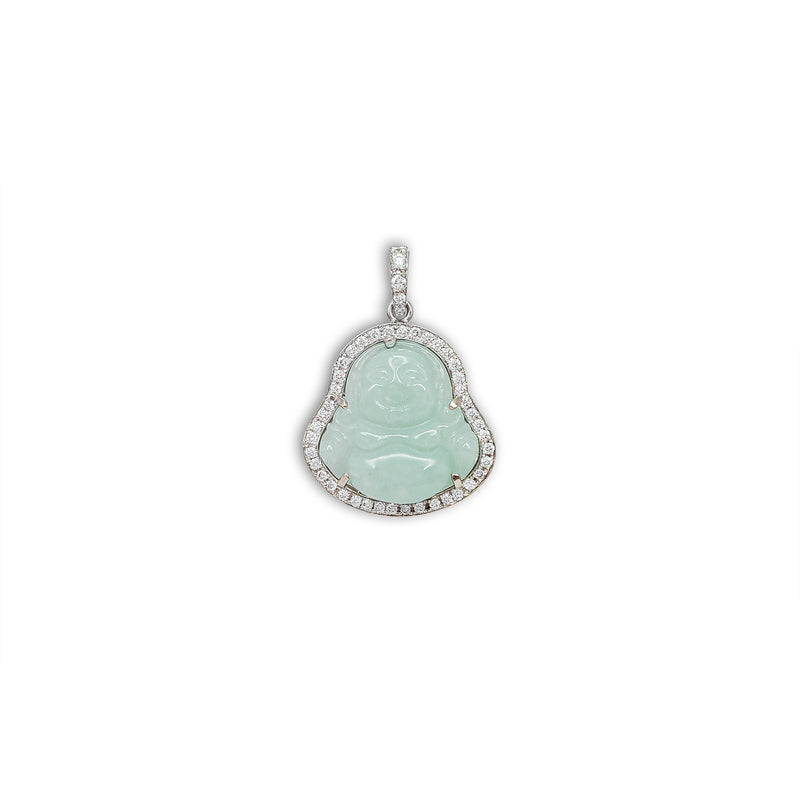 Diamond jade deals buddha pendant