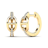 Diamond Mariner Huggie Earrings (14K)