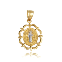 Two-Tone Saint Benedict Pendant (14K)