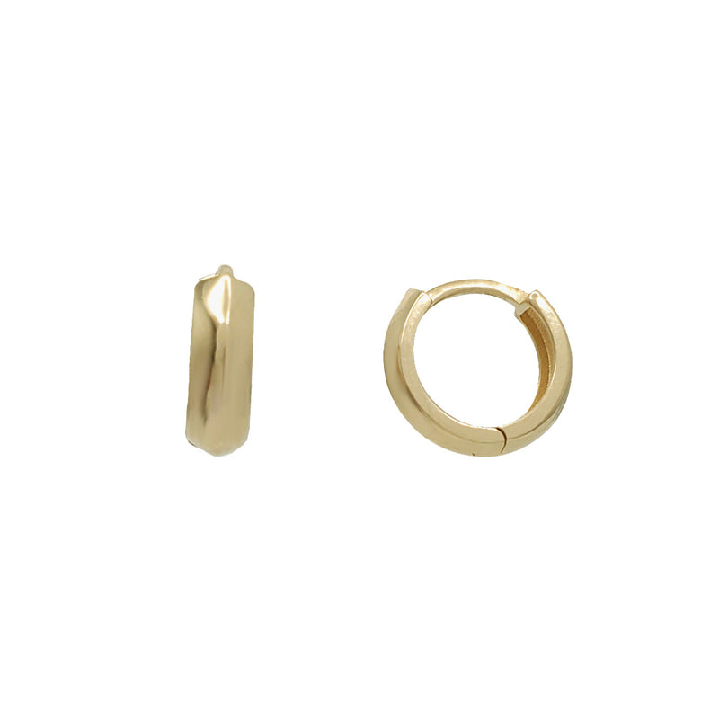 Plain Huggie Earrings (14K)