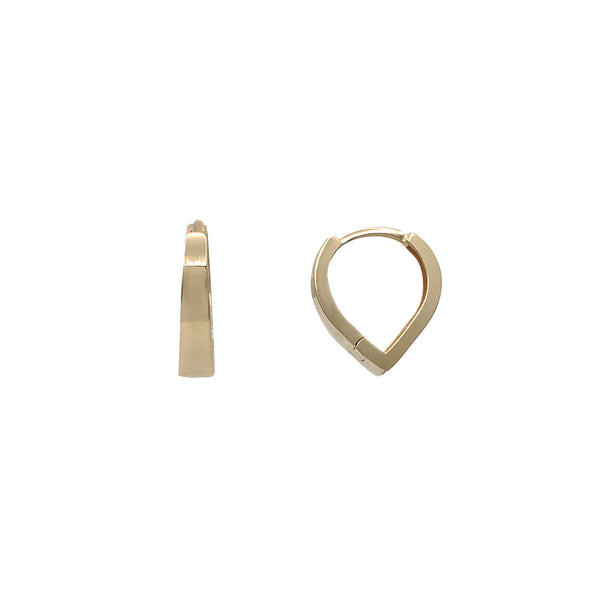 Heart Shaped Huggie Earrings (14K)