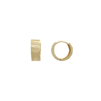 Diamond-Cut Huggie Earrings (14K)