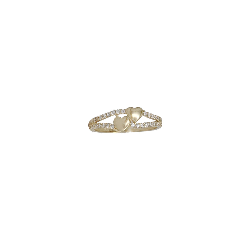 Double Heart  Ring (14K)