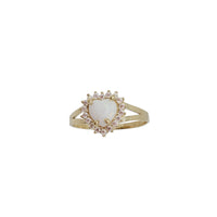 Opal Heart Zirconia Ring (14K)