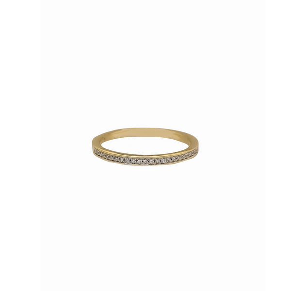 Round Diamond cut Yellow Gold Ring