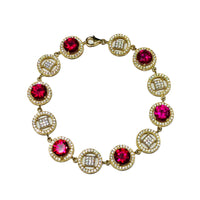 Circular CZ Bracelet (14K)