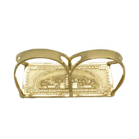 100 Dollar Bill Two Finger Ring (14k)