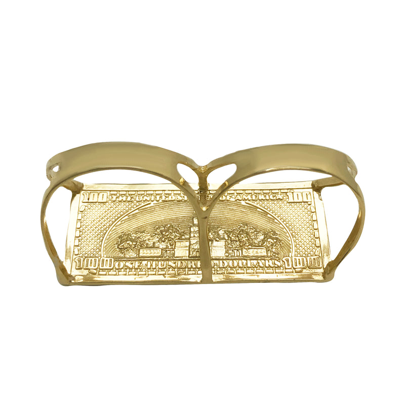 100 Dollar Bill Two Finger Ring (14k)