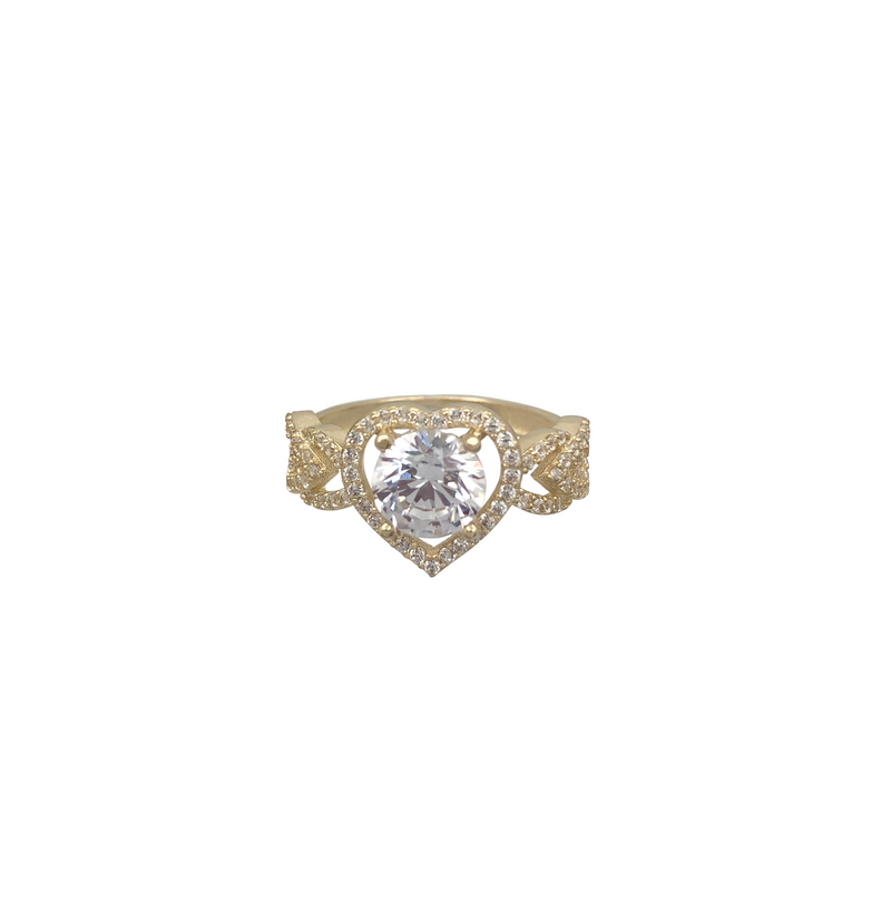 Zirconia Heart Ring (14K)