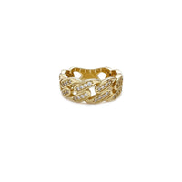 Iced-Out Slim Cuban Ring (14K)