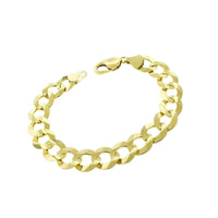 [Solid] Curb/Italian-Cuban Link Bracelet (14K)