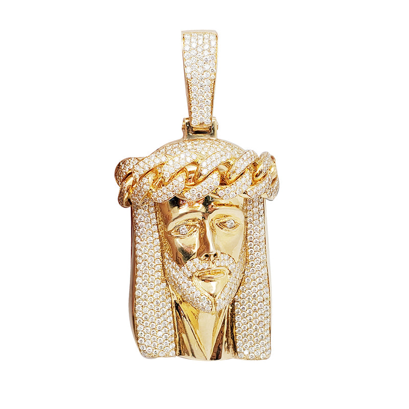 Diamond Jesus Pendant （14K)