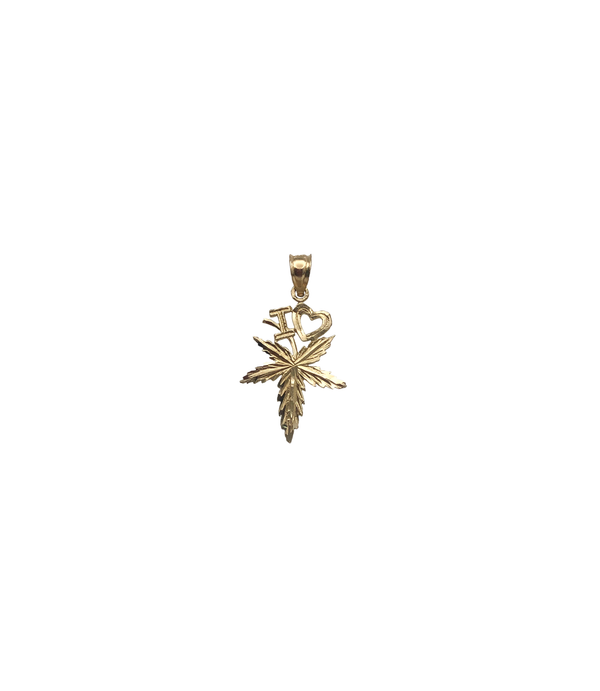 Marihuana Charm Pendant (14K)