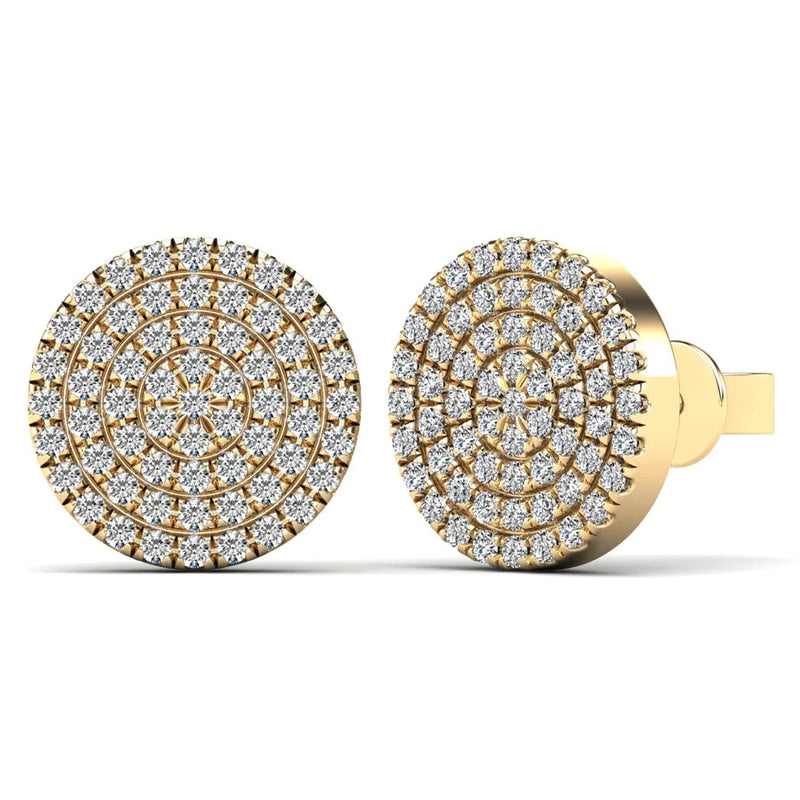 Big round diamond on sale earrings