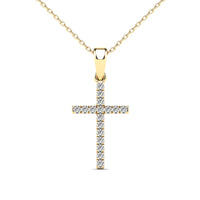 Diamond Cross Pendant (14K)