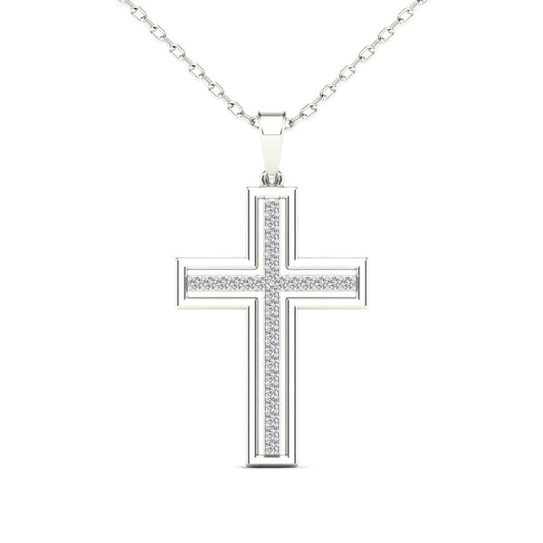 Diamond Cross Pendant (14K)