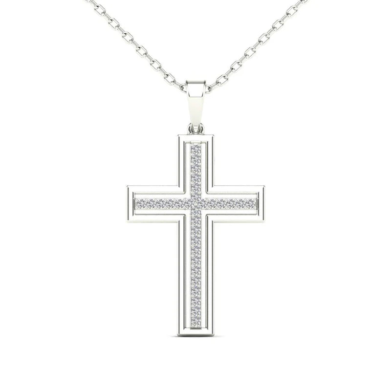 Diamond Cross Pendant (14K)