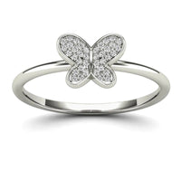 Diamond Butterfly Ring (14K)