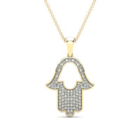 Hamsa Diamond Pendant (14K)