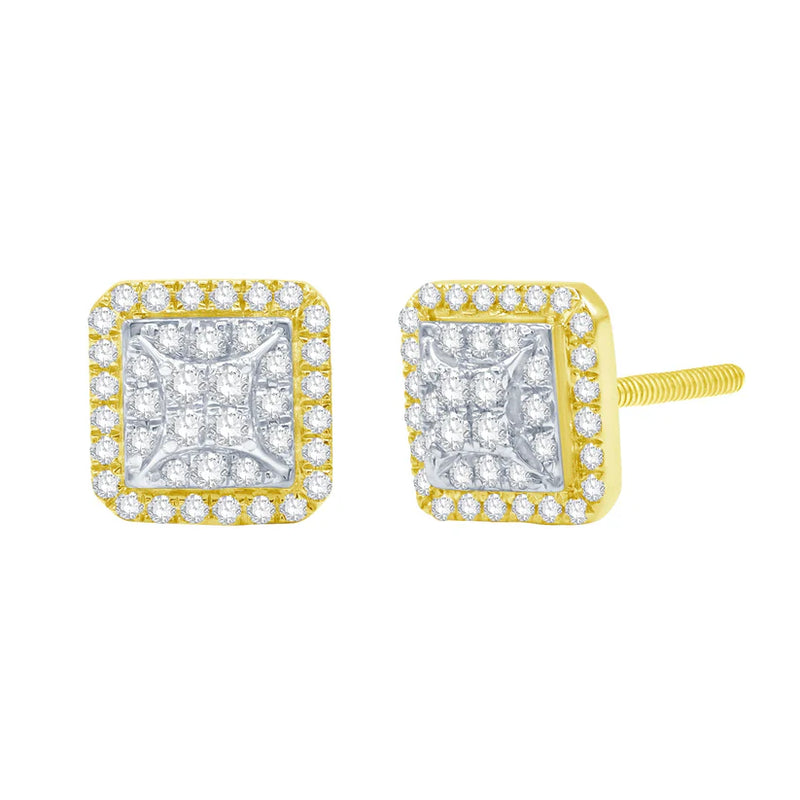 Square Diamond Earring (14K)