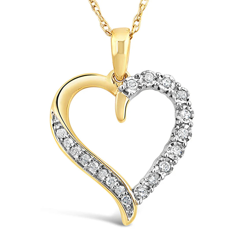 Diamond Heart Pendant ( 14K)