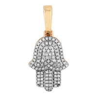 Diamond Ice-Out Hamsa Pendant (14K)