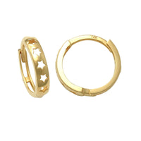 Star Huggie Earrings (14K)