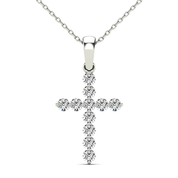 Cross Diamond Pendant (14K)