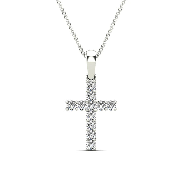 Cross Diamond Pendant (14K)