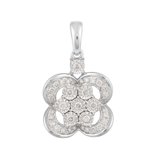 Diamond Flower Pendant (14K)