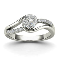 Diamond Flower Engagement Ring (14K)