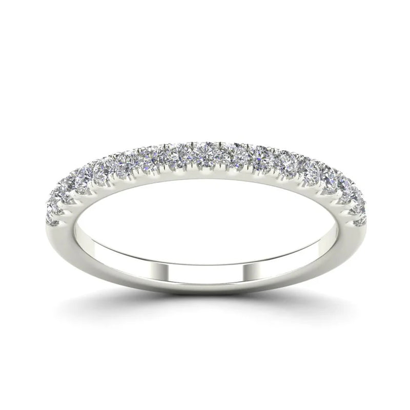 Diamond Floral Pave Wedding Ring (14K)