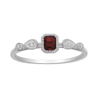 Diamond & Ruby Fancy White Gold Ring (Ring)