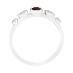 Diamond & Ruby Fancy White Gold Ring (Ring)