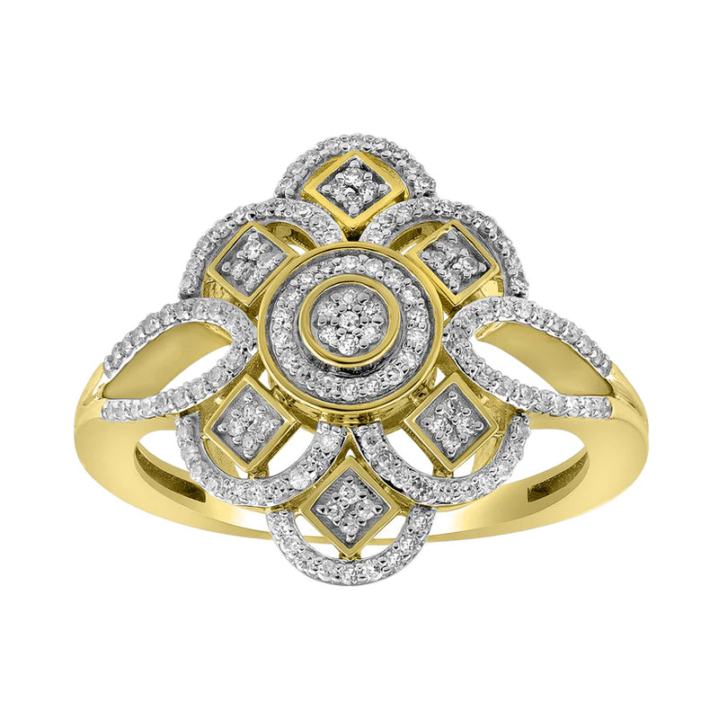 Diamond Flower Fancy  Ring (14K)